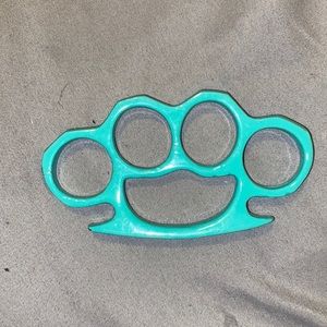 Teal steel knuckles